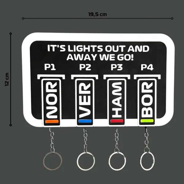 Porta-chaves com 4 Chaveiros